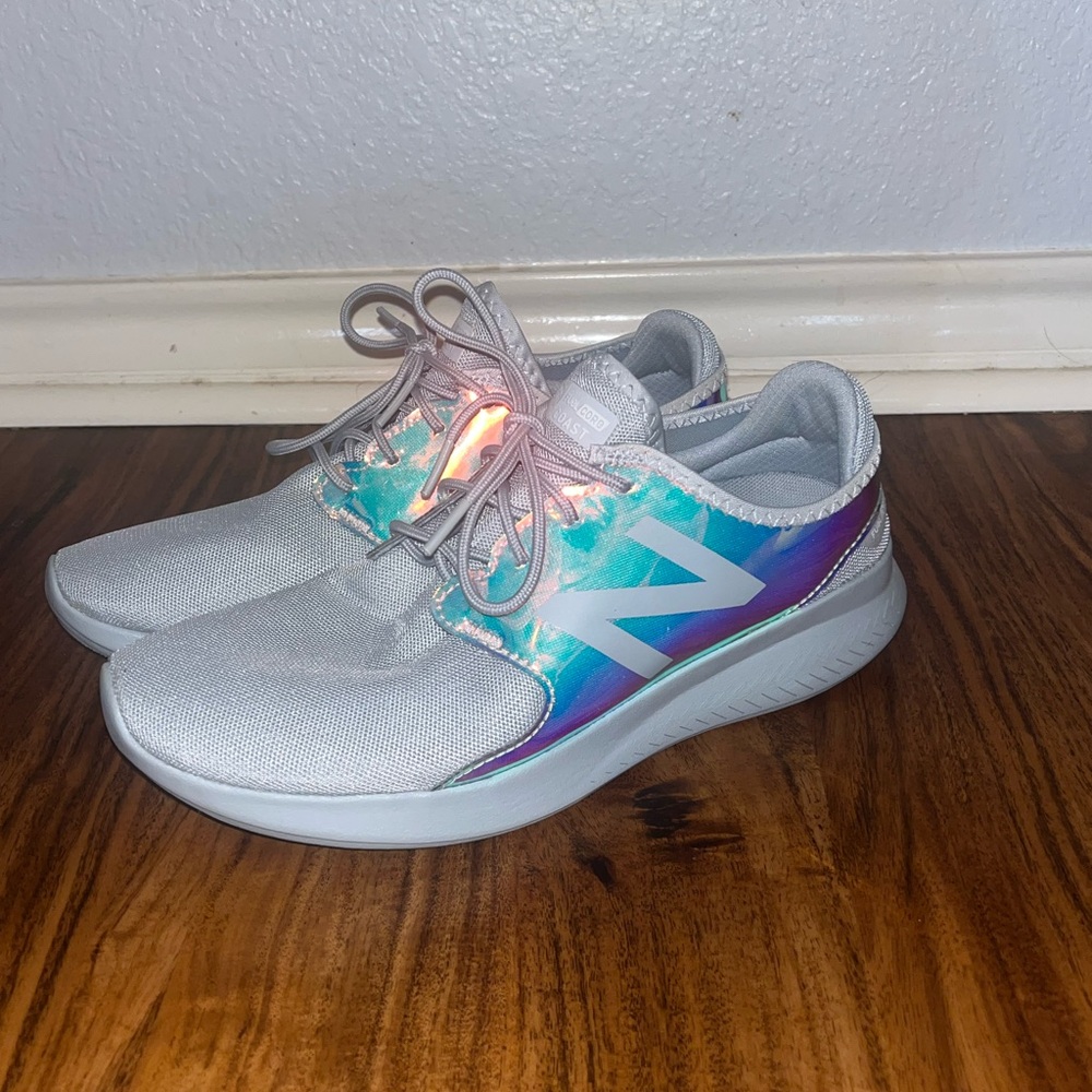 New Balance Silver and Iridescent Fuel Core Coast Sneakers